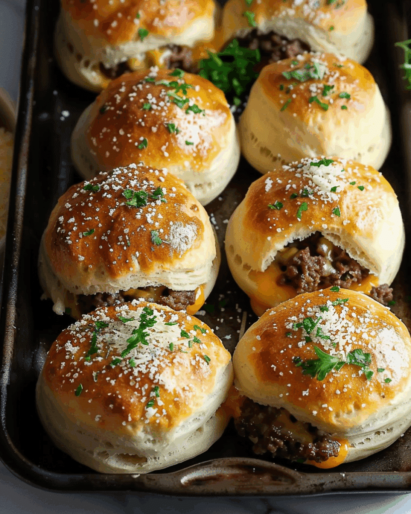 Irresistible Garlic Parmesan Cheeseburgers