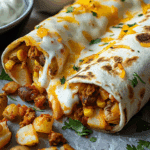 Cheesy Potato Burritos Comfort Meal Recipe