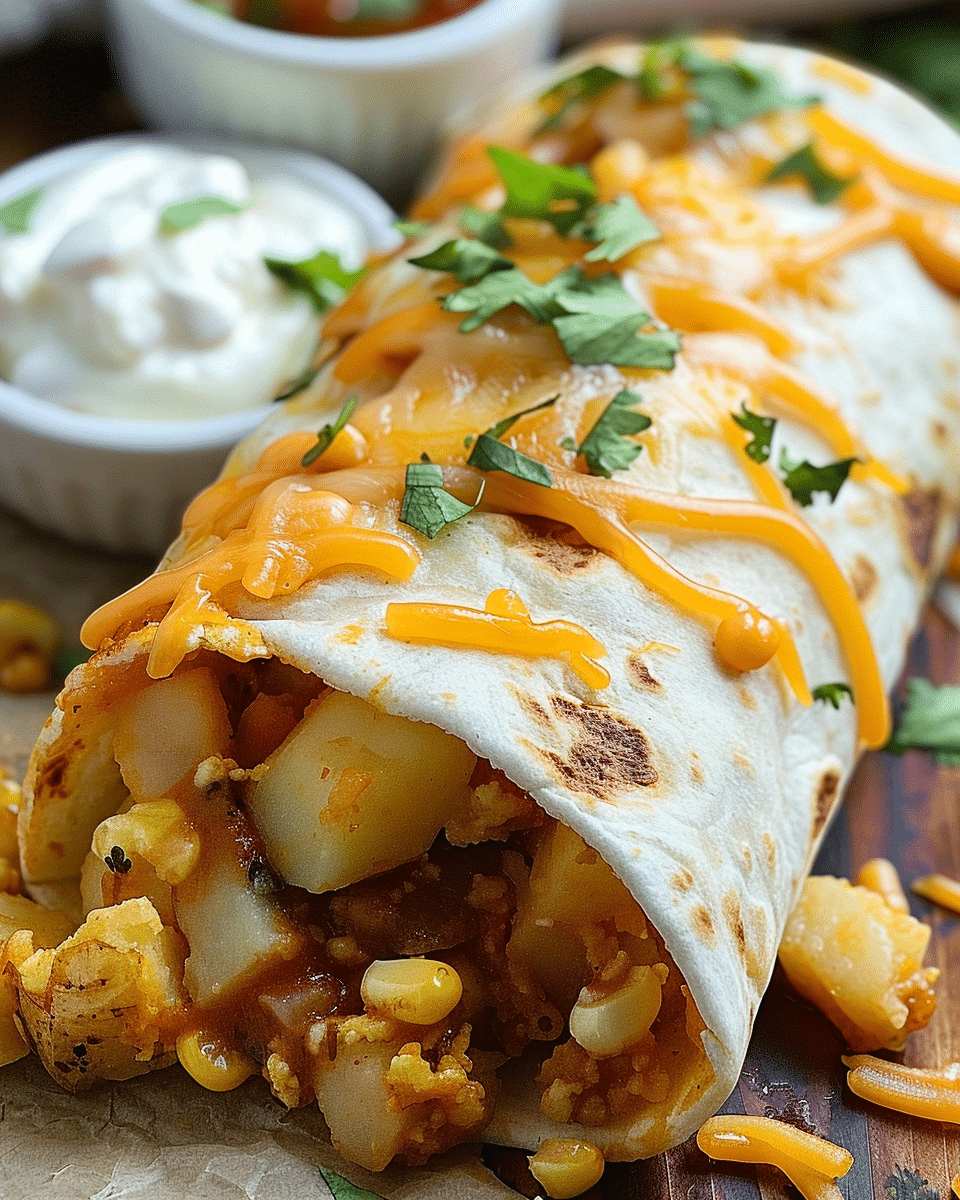 Cheesy Potato Burritos Comfort Meal Recipe