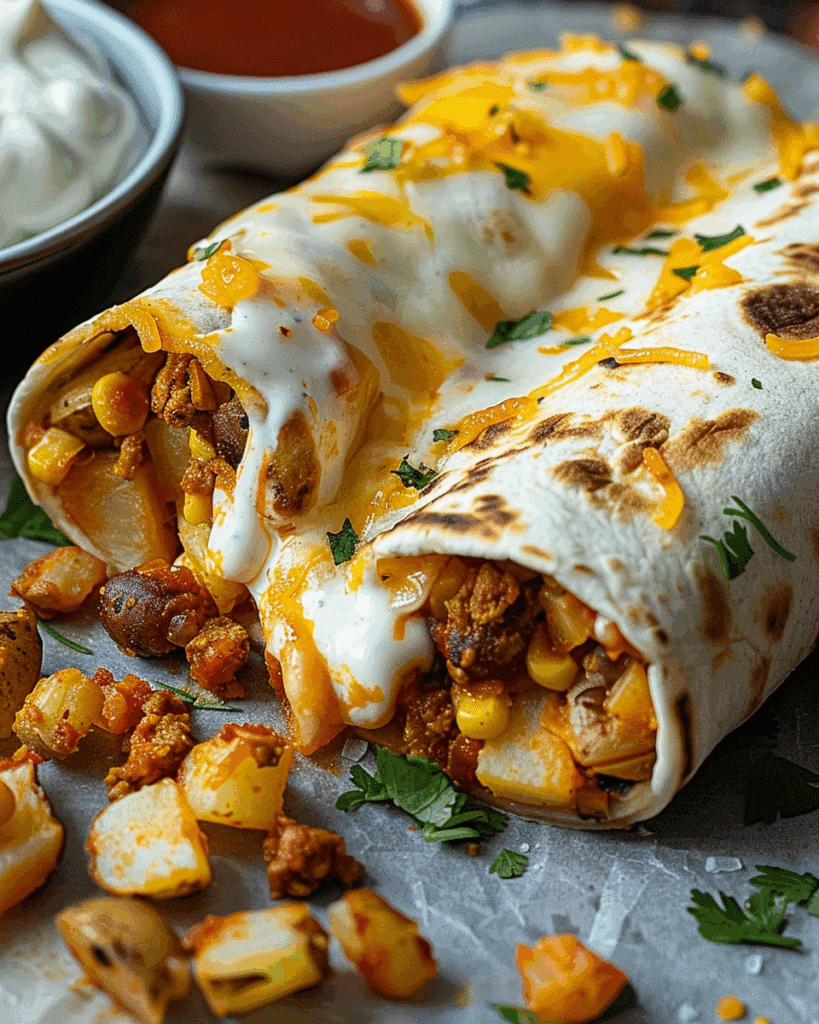 Cheesy Potato Burritos Comfort Meal Recipe