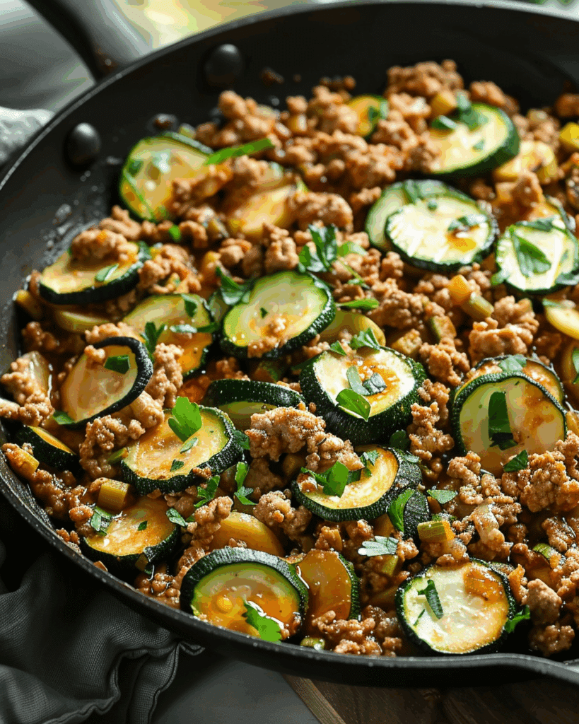 Ground Turkey and Zucchini Skillet Recipe