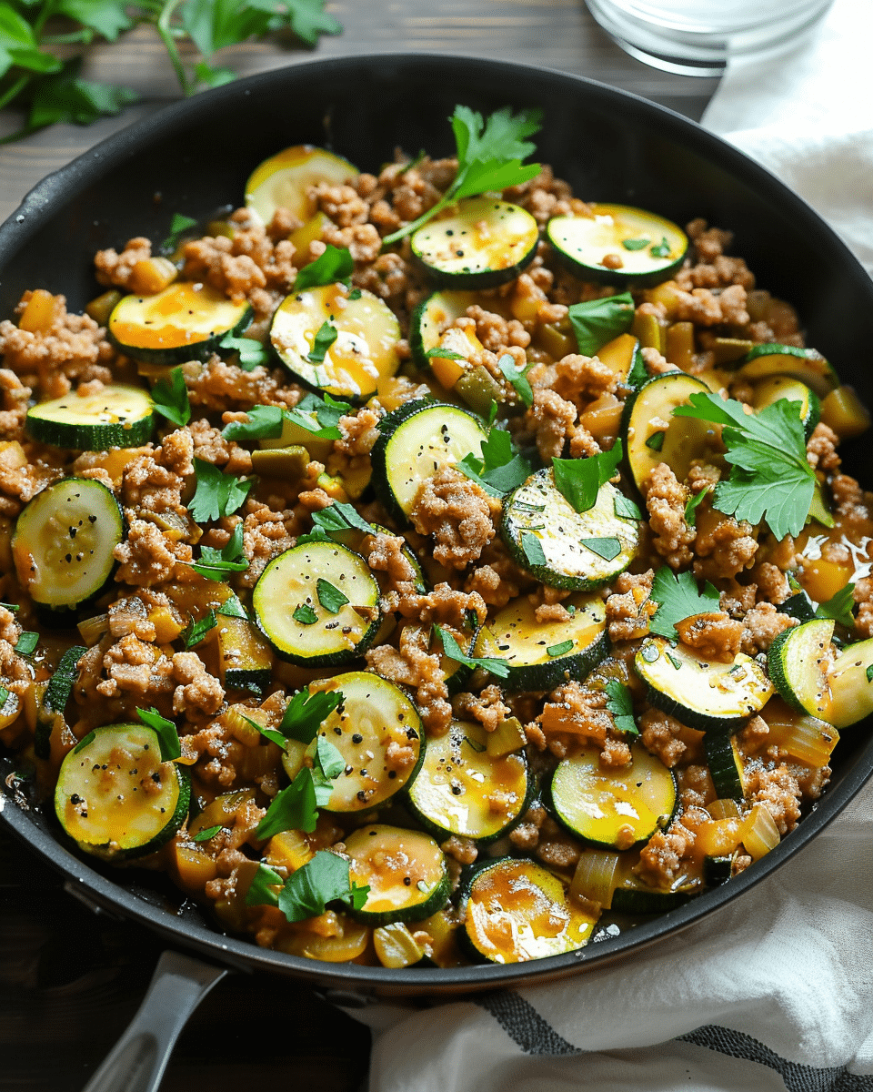 Ground Turkey and Zucchini Skillet Recipe