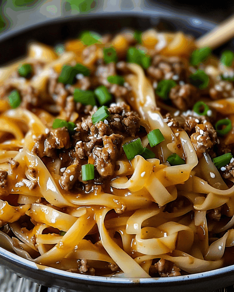 Mongolian Ground Beef Noodles Recipe