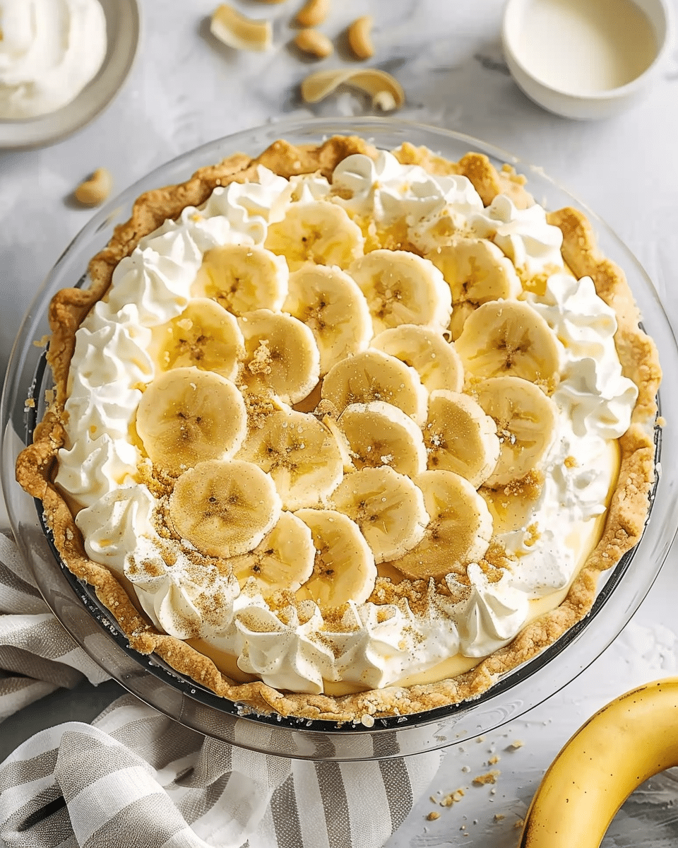 Banana Cream Pie with Graham Cracker Crust