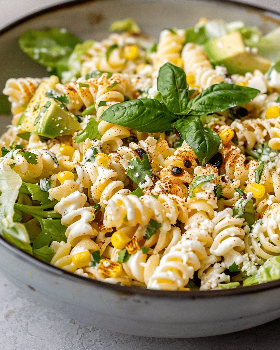 Creamy Street Corn Pasta Salad