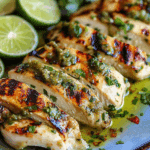 Grilled Salsa Verde Pepper Jack Chicken