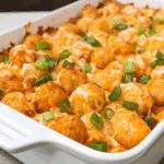 Buffalo Chicken Tater Tot Casserole