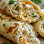Cheesy Chicken Garlic Wraps