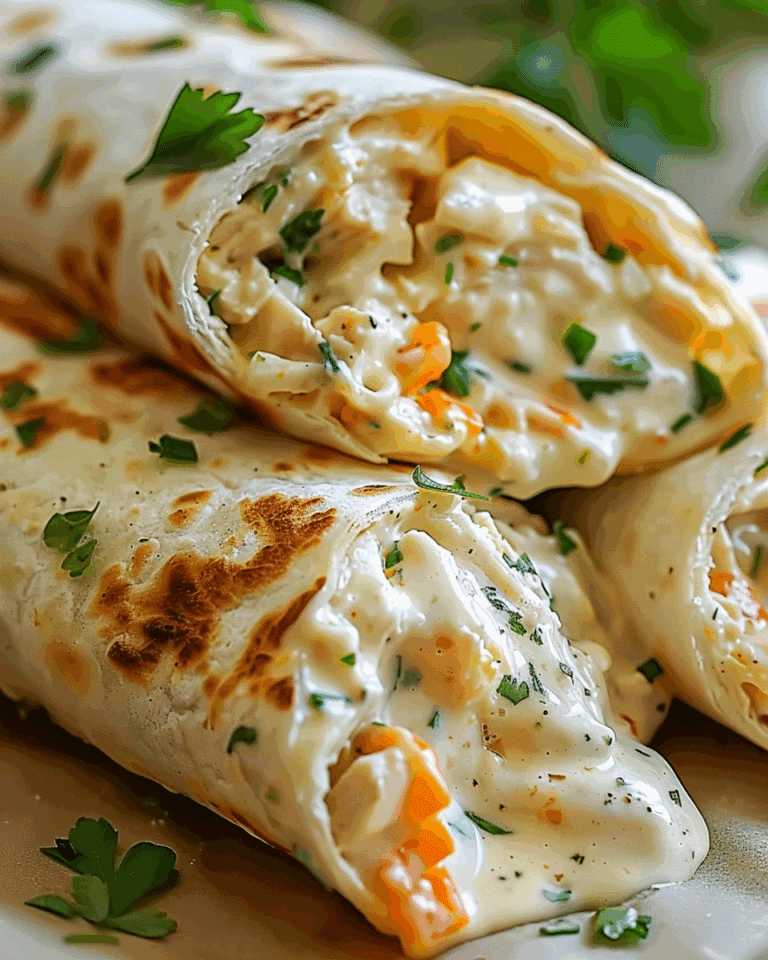 Cheesy Chicken Garlic Wraps