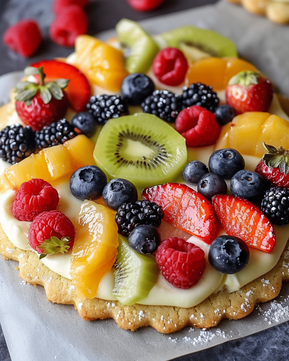 Fruit Pizza Sugar Cookie: A Sweet, Colorful Delight