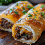 Easy Garlic Butter Beef Cheeseburger Rollups Recipe