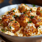 Garlic Butter Chicken Bites with Creamy Parmesan Pasta Recipe