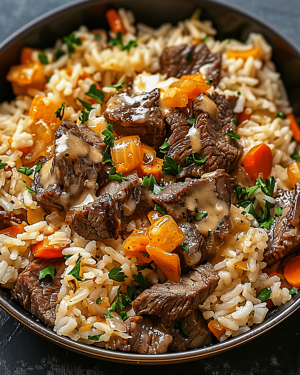 Steak & Queso Rice: A Hearty, Cheesy Meal for Busy Nights