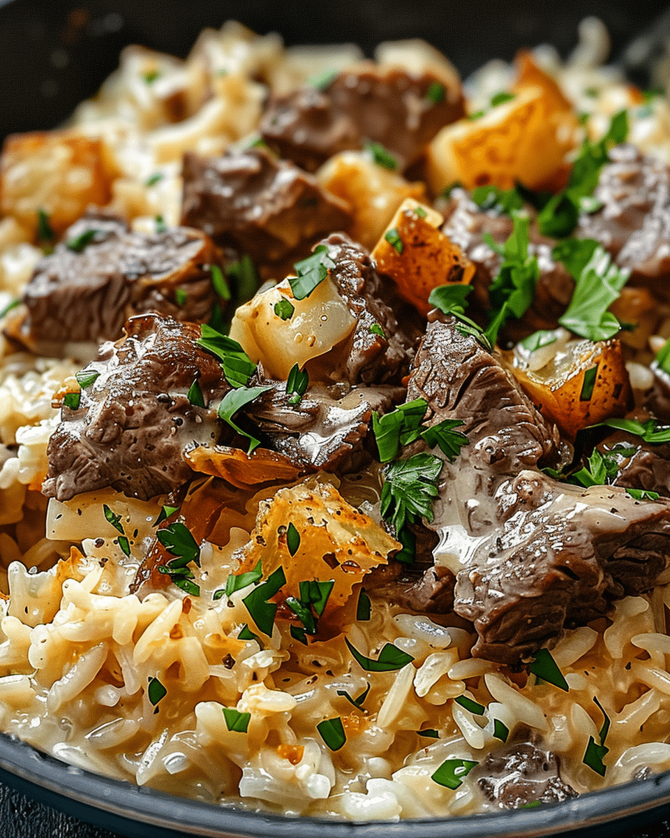 Steak & Queso Rice: A Hearty, Cheesy Meal for Busy Nights