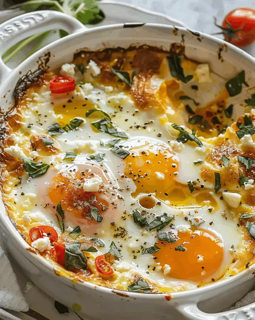 Baked Feta Eggs