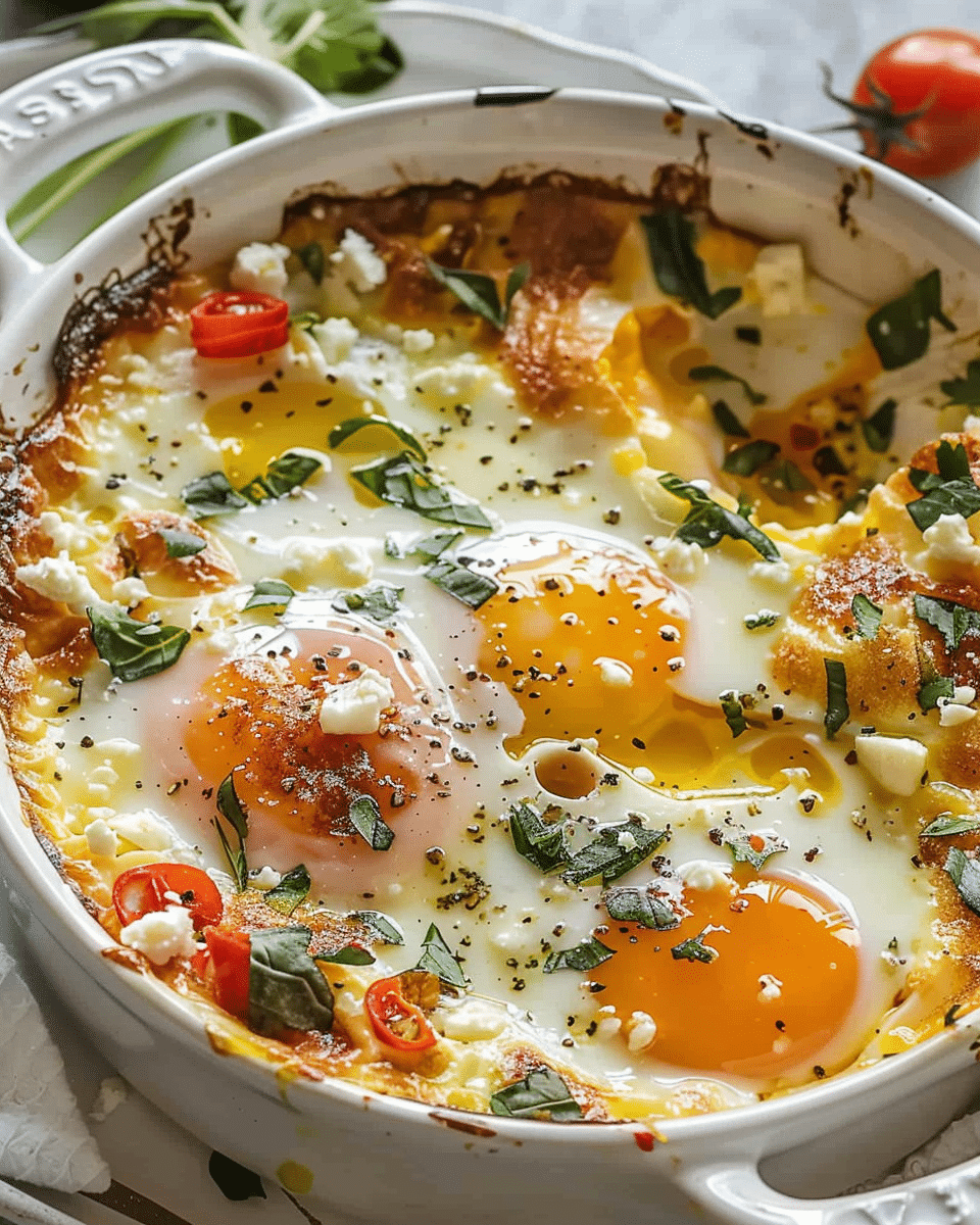 Baked Feta Eggs