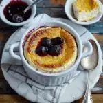 Baked Ricotta With Orange Blossom‑Cherry Sauce