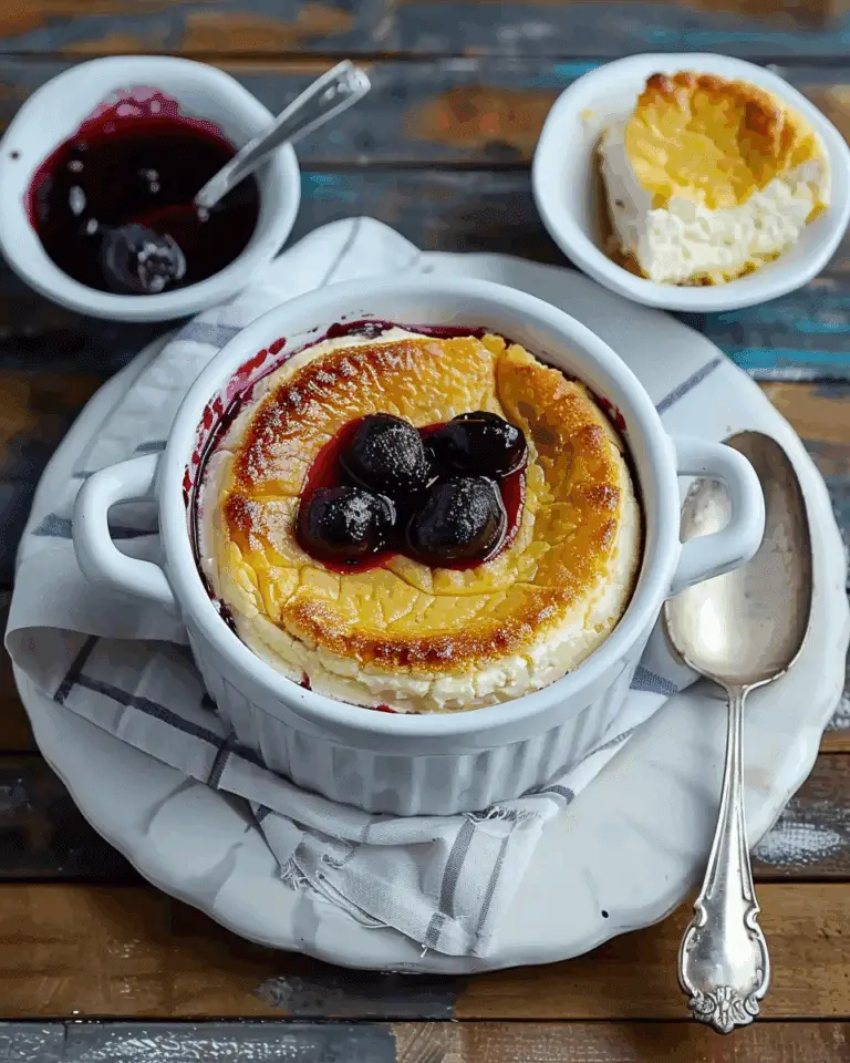 Baked Ricotta With Orange Blossom‑Cherry Sauce
