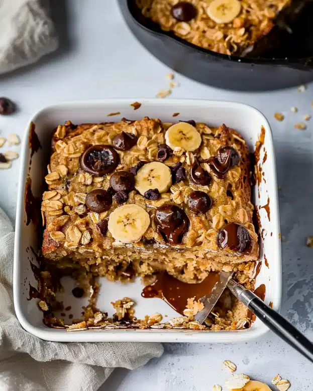 Banana Bread Baked Oatmeal (Protein Recipe)