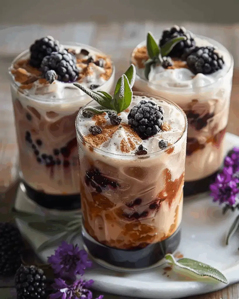 Blackberry Sage Iced Tea Latte Recipe
