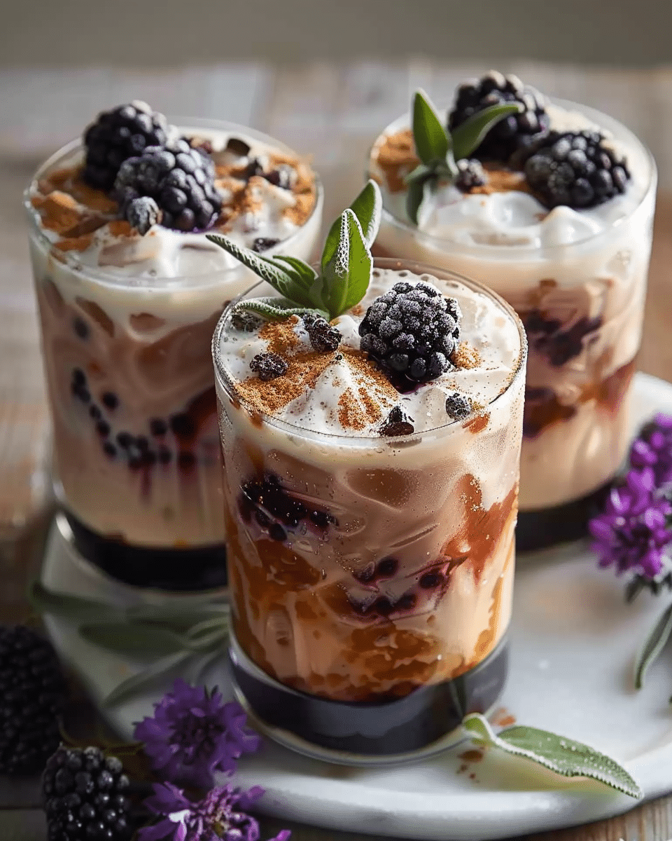 Blackberry Sage Iced Tea Latte Recipe