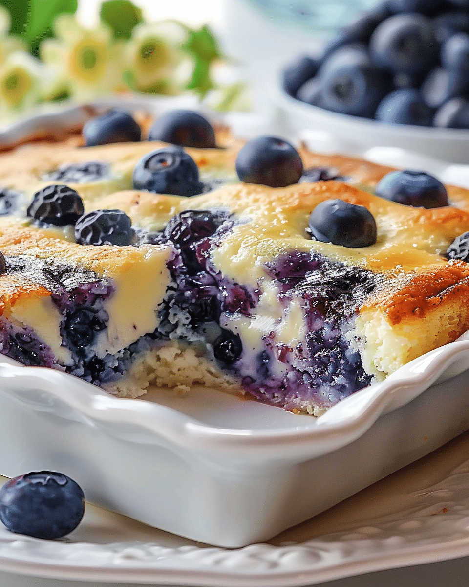 Blueberry Cottage Cheese Breakfast Bake