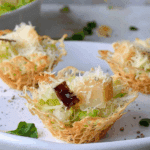 Mini Caesar Salad Parmesan Cheese Cups