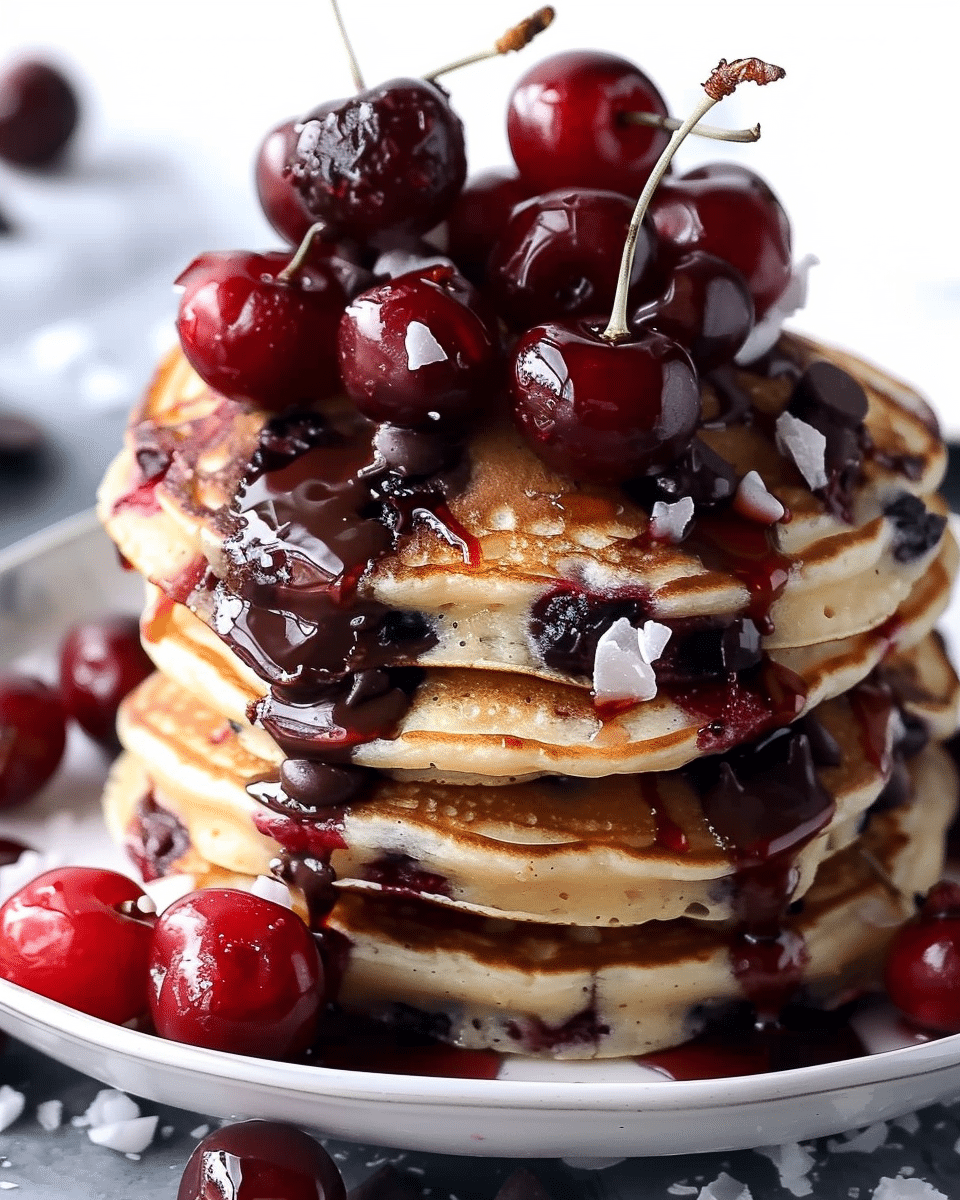 Cherry Chocolate Chip Pancakes