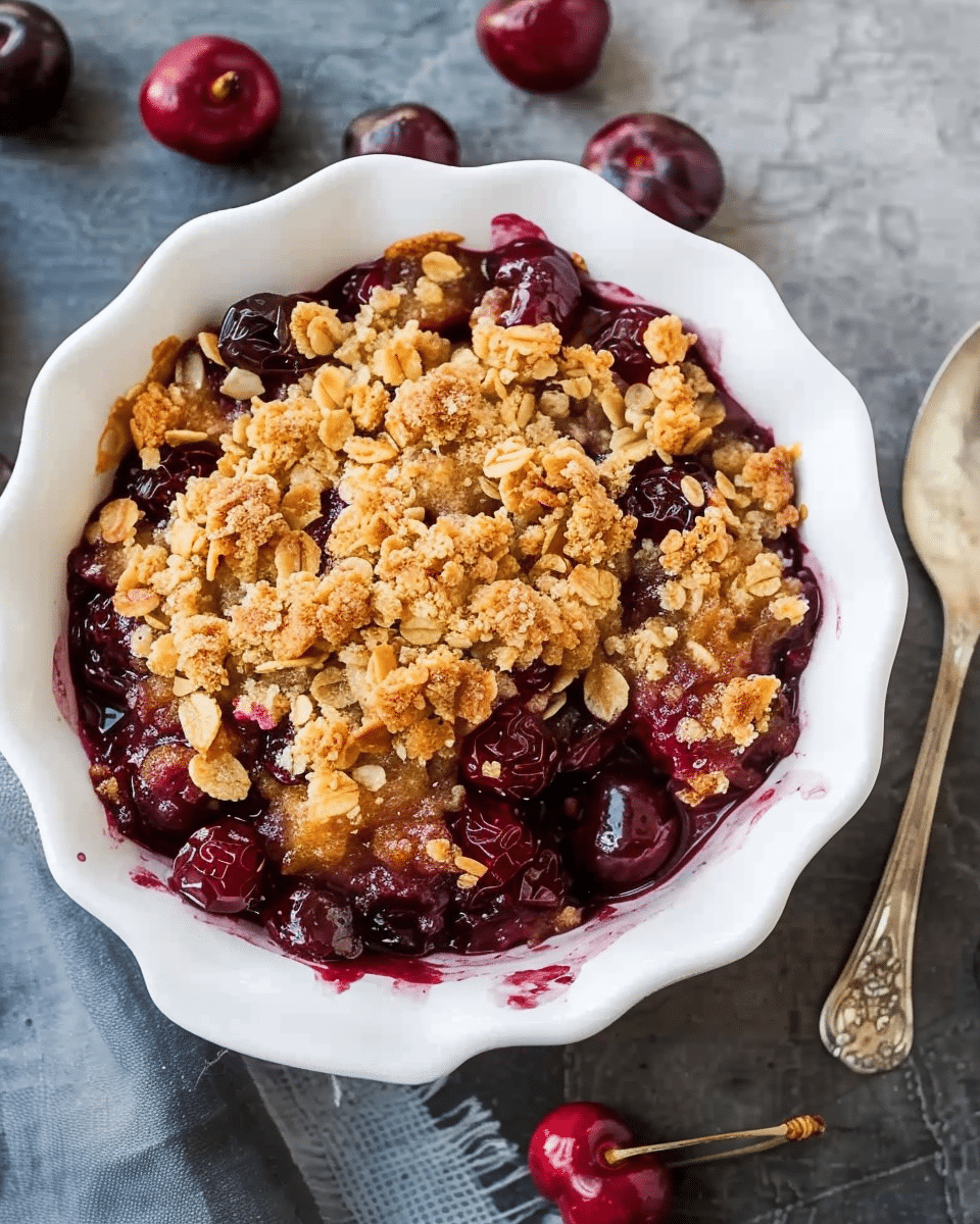 Fresh Cherry Crisp