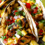 Chili Lime Chicken Tacos with Grilled Pineapple Salsa