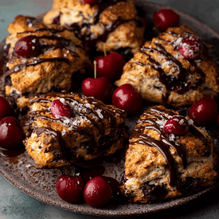 Chocolate Covered Cherry Scones