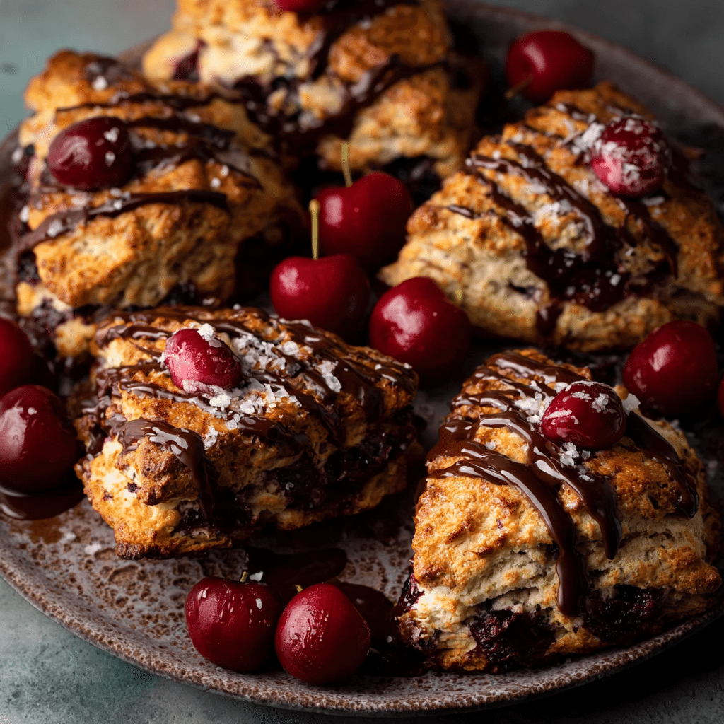 Chocolate Covered Cherry Scones