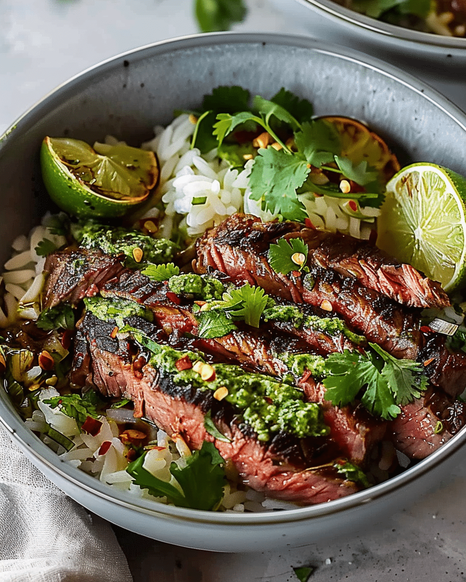 Cilantro Lime Steak Bowls