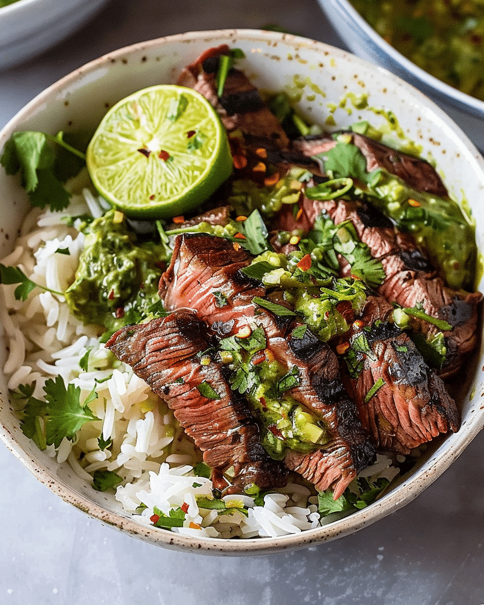 Cilantro Lime Steak Bowls