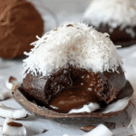 Coconut Dome with Chocolate Spread