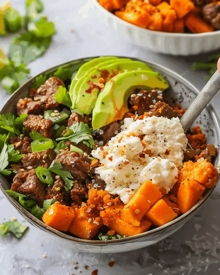 Viral Cottage Cheese Sweet Potato Beef Bowls