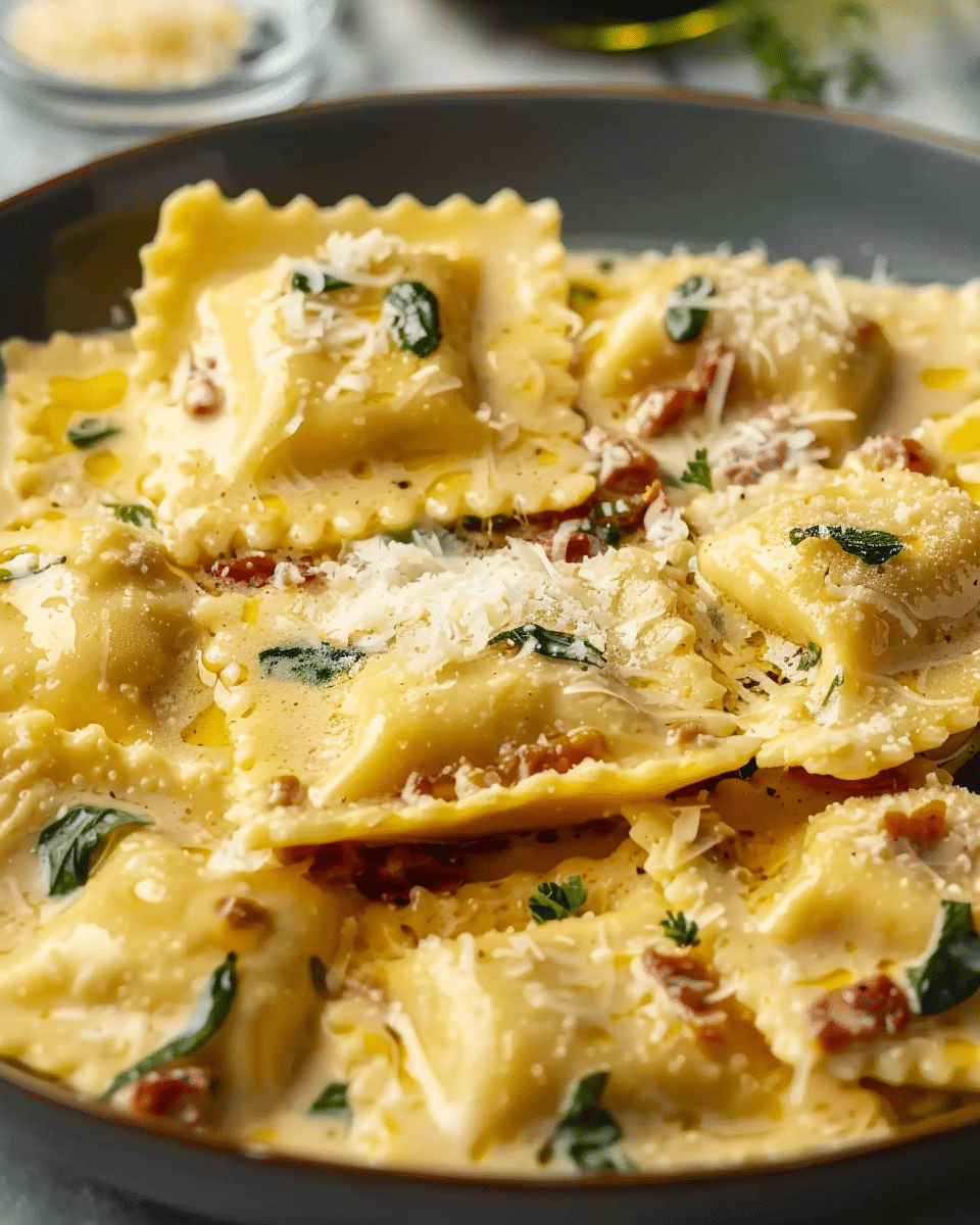Creamy Tuscan Ravioli