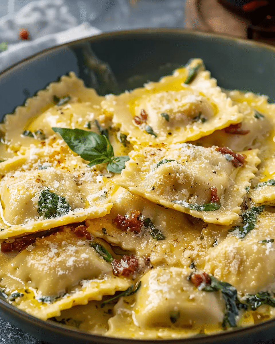 Creamy Tuscan Ravioli