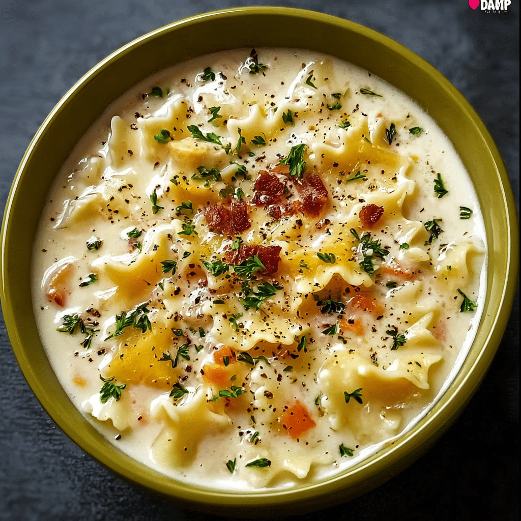 Creamy White Lasagna Soup