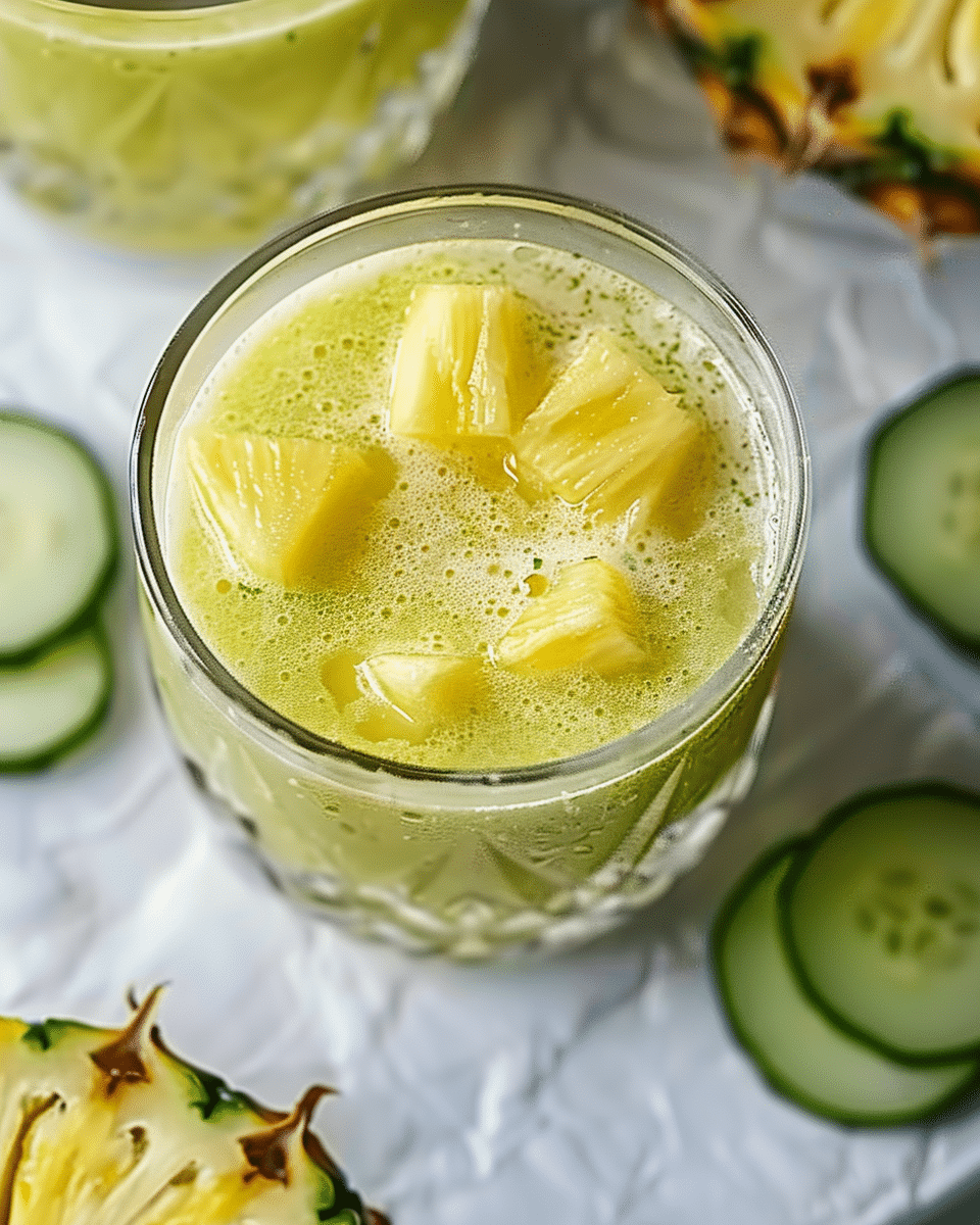 Pineapple Cucumber Detox Drink