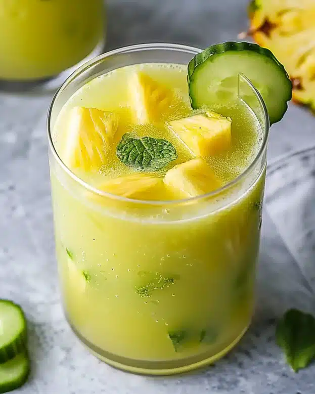 Pineapple Cucumber Detox Drink