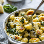 Creamy Pesto Gnocchi With Spinach And Artichokes