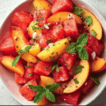 Easy Summer Peach Watermelon Salad