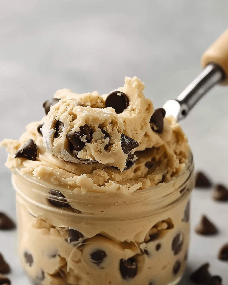 Chocolate Chip Edible Cookie Dough for One