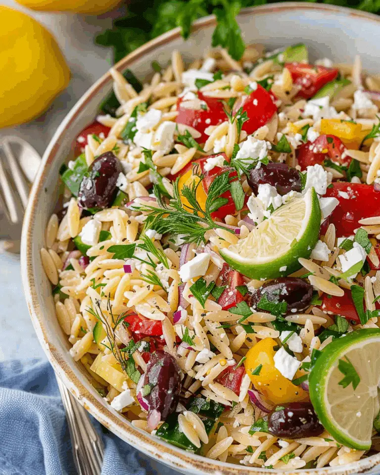 Greek Lemon Orzo Salad Recipe