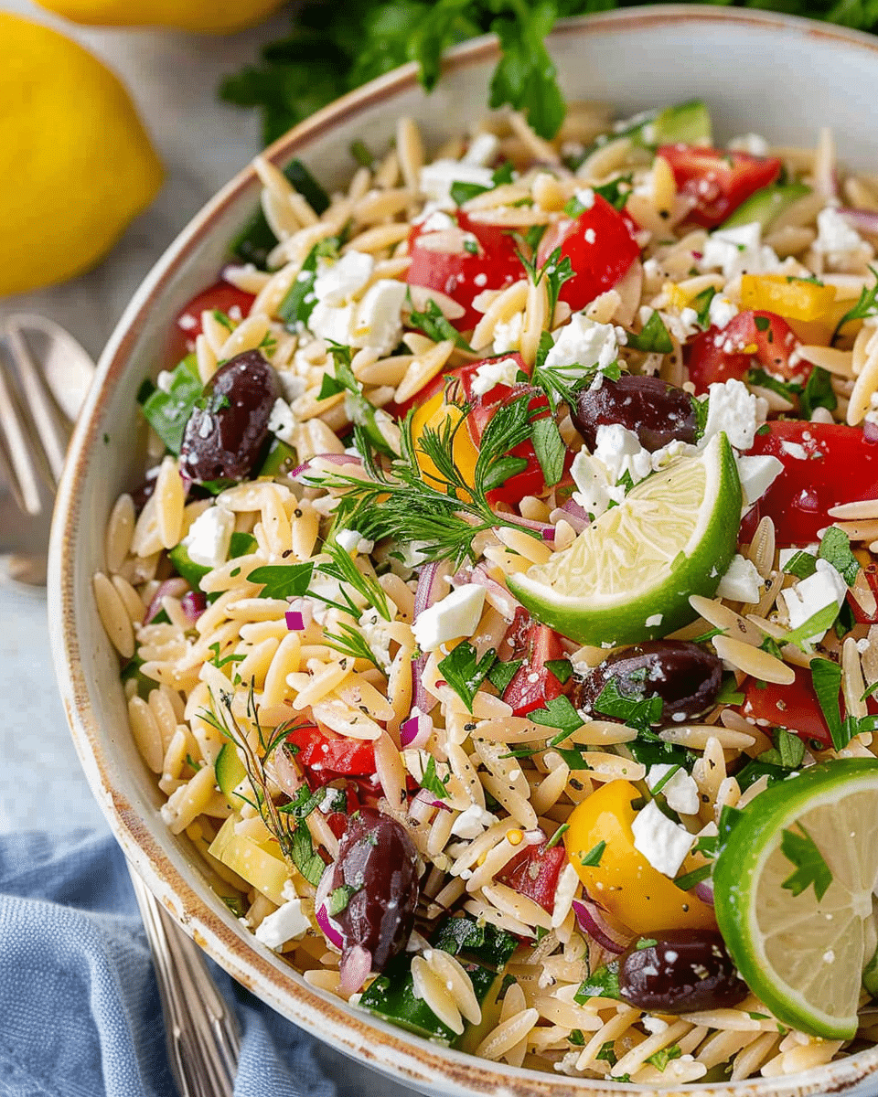 Greek Lemon Orzo Salad Recipe