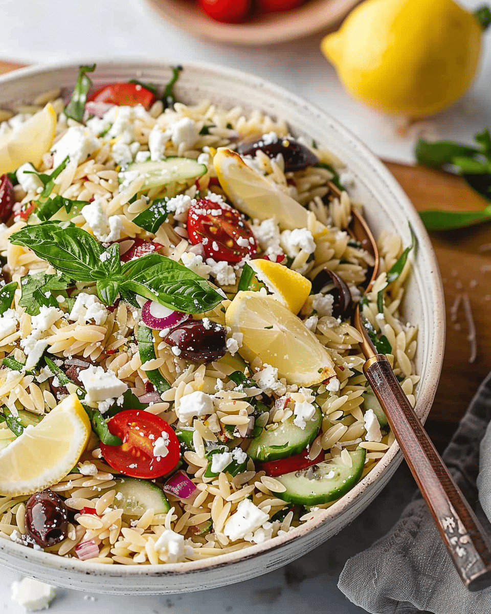 Greek Lemon Orzo Salad Recipe