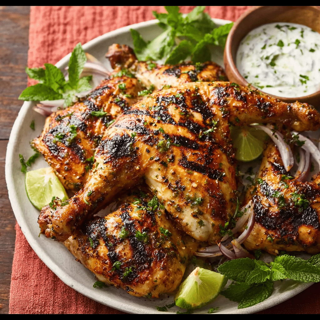 Greek Grilled Spatchcock Chicken