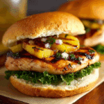 Grilled Hawaiian Chicken Sandwiches