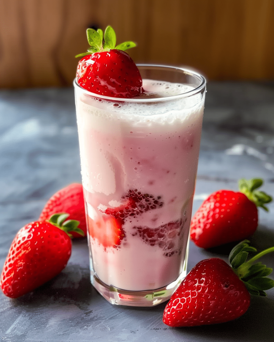 Homemade Korean Strawberry Milk